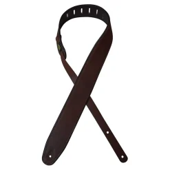 - 2.5″ Padded Upholstery Leather Guitar Strap - Tan & Brown>Colonial Leather Online
