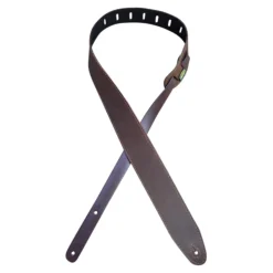 - 2.5″ Sueded Black Soft Leather Guitar Strap - Vintage Burn>Colonial Leather Discount