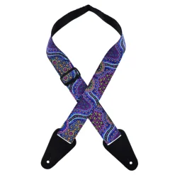 Aboriginal Art Rag Strap - The Flowering Gum Purple>Colonial Leather Fashion