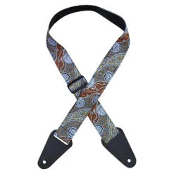- Aboriginal Art Guitar Strap – Bush Camp>Colonial Leather Clearance