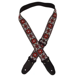 - Jacquard Rag Strap - Red Flower>Colonial Leather Outlet