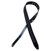 - 2.5" Leather Studded Guitar Strap - Black>Colonial Leather Online