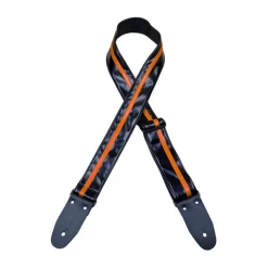 - Stripe Rag Strap - Black with Orange Stripe>Colonial Leather Discount