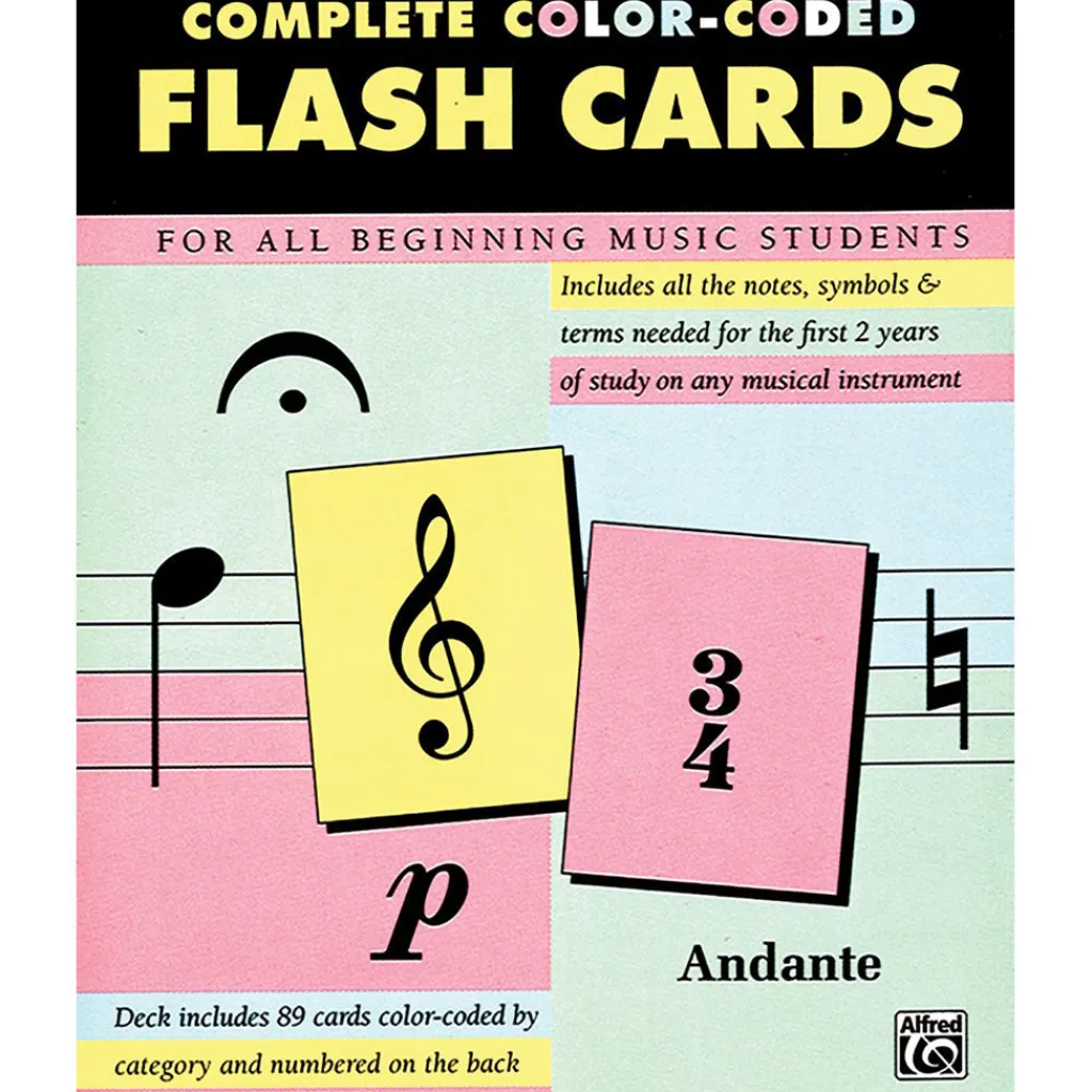 89 Color-Coded Flash Cards For All Beginning Music Students>HAL LEONARD Online