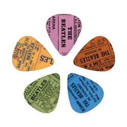 D'Addario Guitar Picks*D'Addario Beatles 1964 Tour Ticket Stubs Guitar Picks, Medium Gauge (.70mm) 10-Pack