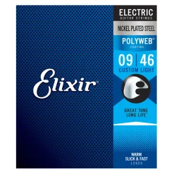 Elixir Guitar Strings*12000 Polyweb Electric Custom Light 9-46