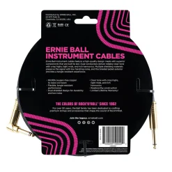 5.5 Meters Braided Straight / Angle Inst Cable, Black>Ernie Ball New