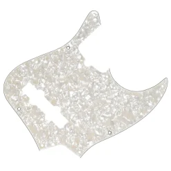- Pickguard, Jazz Bass®, 10-Hole Mount, Aged White Pearl, 4-Ply>Fender Discount