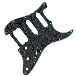 - Pickguard, Stratocaster® H/S/S, 11-Hole Mount (No Holes Drilled For HB Pickup Mount), Black Pearl, 4-Ply>Fender Discount