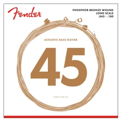 Fender Acoustic Bass*8060 Acoustic Bass Strings Phosphor Bronze Long Scale .45 to .100 Gauges 4