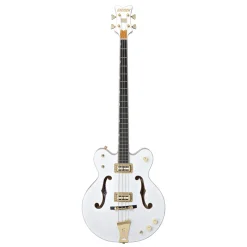 G6136LSB White Falcon™ Bass, 34" Scale, Ebony Fingerboard, White>Gretsch Fashion