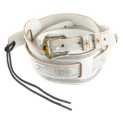 Vintage Tooled Leather Strap - White>Gretsch Clearance