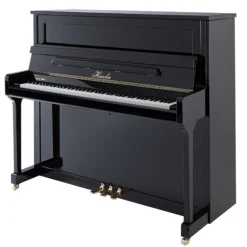- H124 Upright Piano - Ebony Polish>Haessler Discount