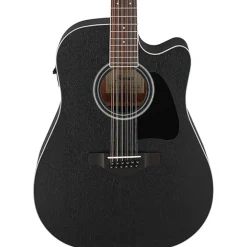 Ibanez 12 String*- AW8412CE 12 String Acoustic Guitar - Weathered Black