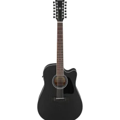 Ibanez 12 String*- AW8412CE 12 String Acoustic Guitar - Weathered Black