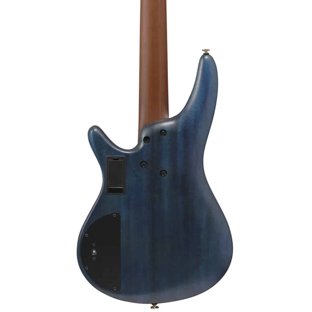 Ibanez 5 String*SR6605 5-String Bass Mappa Burl Top with Rosewood Fretboard and Case - Ghost Fleet Blue Burst