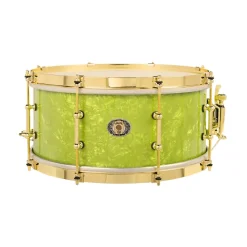 110th Anniversary Classic Maple SNARE - Emerald Green Ripple with Brass HW>Ludwig New