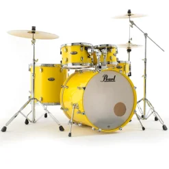 22" Decade Maple 5-Piece Drum Kit Package with Zildjian Cymbals (S Series) & Hardware - Solid Yellow>Pearl Best
