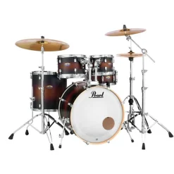 22" Decade Maple 5-Piece Drum Kit Package with Zildjian Cymbals (S Series) & Hardware - Satin Brown Burst>Pearl Clearance