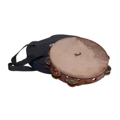 10" Orchestral Tambourine with German Silver / Beryillium Copper Jingles, w/Bag>Pearl Outlet