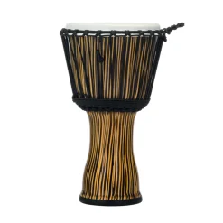 10" Synthetic Shell Djembe Rope Tuned - Zebra Grass>Pearl New