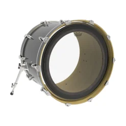 SMT Ambassador Clear 18" Bass Drum. Includes 21⁄2" Falam Patch>Remo Best