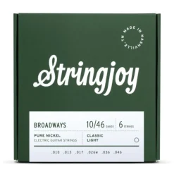 Stringjoy Broadways | Classic Light Gauge (10-46) Pure Nickel Electric Guitar Strings>String Joy Discount