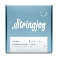String Joy Guitar Strings*Stringjoy Orbiters | Balanced Light Gauge (10-48) Coated Nickel Wound Electric Guitar Strings