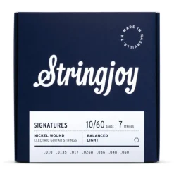 String Joy Guitar Strings*Stringjoy Signatures | 7 String Balanced Light Gauge (10-60) Nickel Wound Electric Guitar Strings