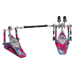 50th Anniversary Limited Iron Cobra Power Glide Twin Pedal - Marble Coral Swirl>Tama Best