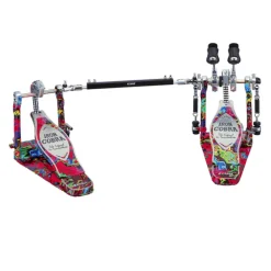 50th Anniversary Limited Iron Cobra Power Glide Twin Pedal - Marble Psychedelic Rainbow>Tama Clearance