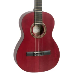 Valencia Classical Guitars*VC203 - 3/4 Classical Guitar - Satin Transparent Wine Red