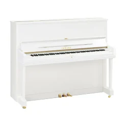 YUS1PWH 121cm Professional Upright Piano in Polished White>Yamaha Fashion